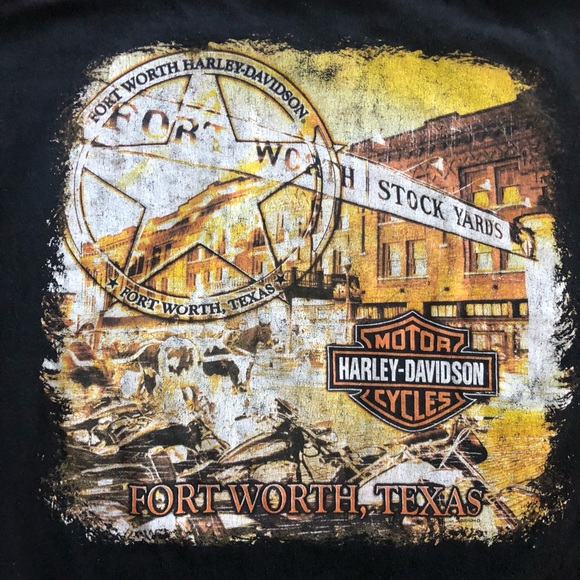 Harley-Davidson Fort Worth Stockyards Black T-shirt - GUC - Picture 4 of 11